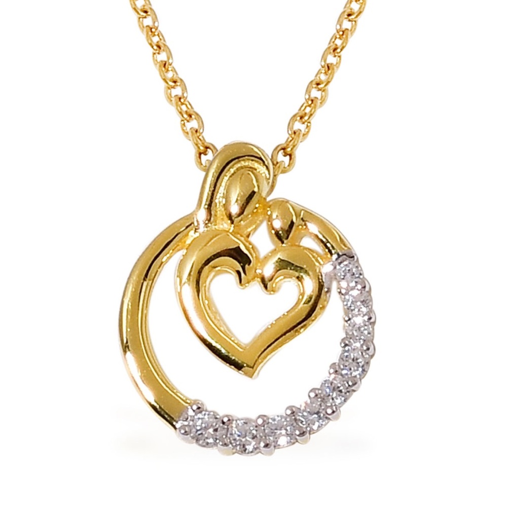 14K GOLD PLATED STERLING PENDANT STEEL IP NECKLACE APPROX 20”